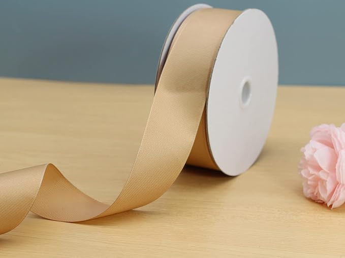 Jesep One Roll 50 Yards Khaki Soild Grosgrain Ribbon 1-1/2 inch Boutique Gift - Image 4