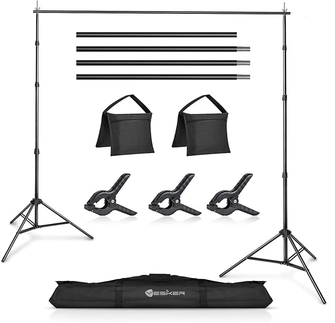 Yesker 10 X 10 ft Photo Video Studio Background Support Stand, Adjustable Heavy by YESKER