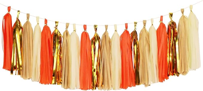Tassel Garland, Tissue Paper Tassels Banner by Aonor