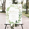 Greenery Wedding Welcome Sign, Eucalyptus Wedding Sign, Botanical Welcome by SZ-HaNoi