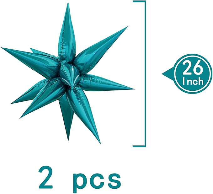 Tellpet Star Balloons Starburst Spike Shaped Balloon - Image 3