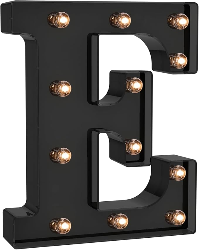 Foaky Black LED Letter Lights for Room Decor by Foaky