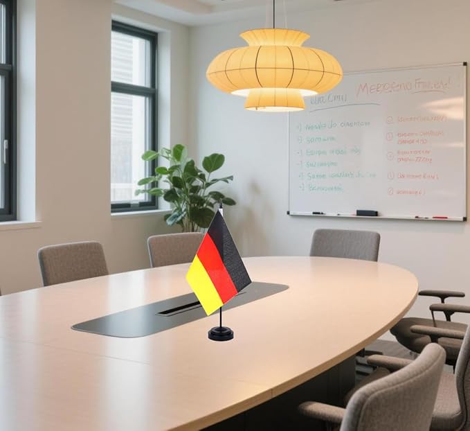 Germany Desk Flag 12" Solid Pole Deluxe Set German Flags Banner Mini Small - Image 6