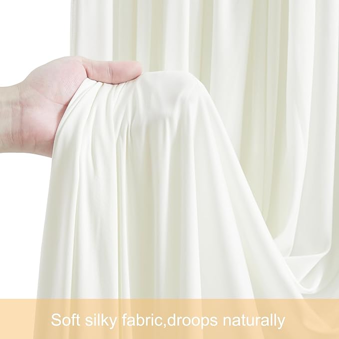 40ft x 12ft Ivory Backdrop Curtains Wrinkle Free Backdrop Curtain - Image 5