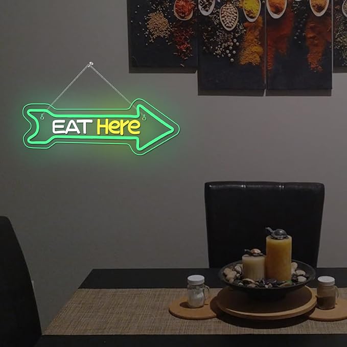 Looklight Eat Here Arrow Neon Sign Dimmale Neon Lights - Image 8