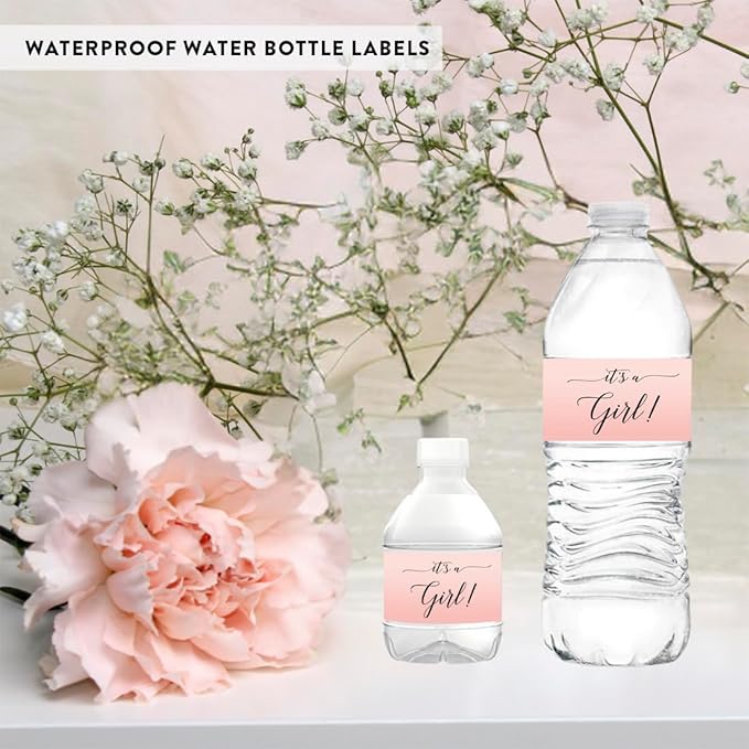 Andaz Press Blush Pink Rose Elegant Party Baby Shower Collection, Waterproof - Image 6