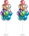 Balloon Column Kit for Floor- Set of 2 Colorful Chrome Metallic Balloon Columns by IMISNO