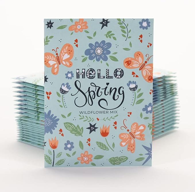 Hello Spring Blue Background by OfficialBentleySeedProducts