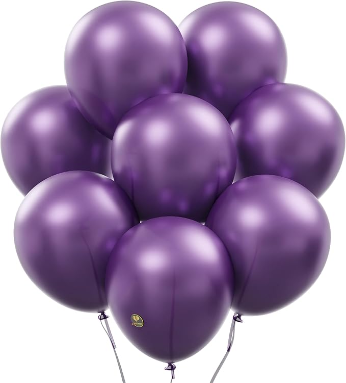 AFTERLOON® Biodegradable Balloons 24 pcs Pearlized Purple 10 Inch, Pearlescent by AFTERLOON%C2%AE