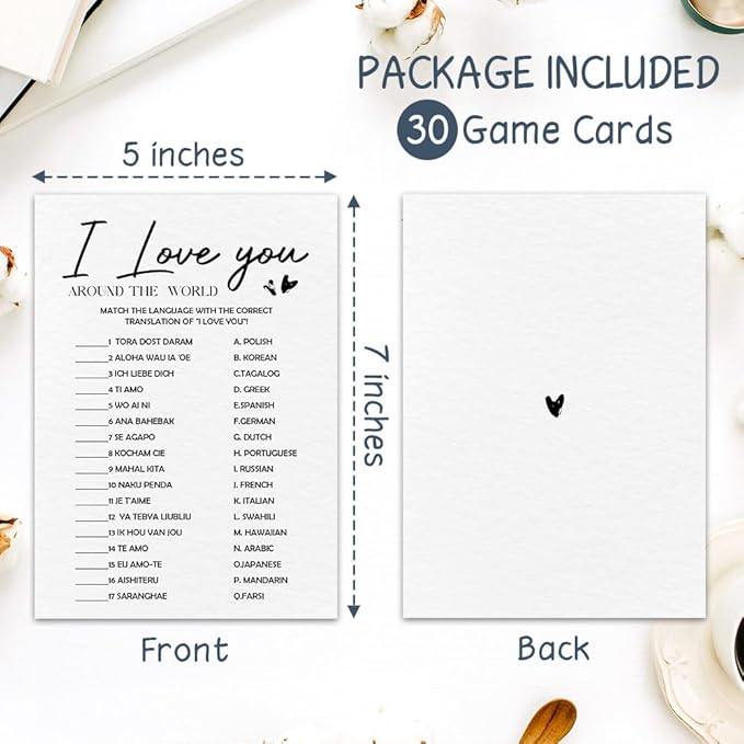 30 Game Cards & 1 Answer Card - Image 2