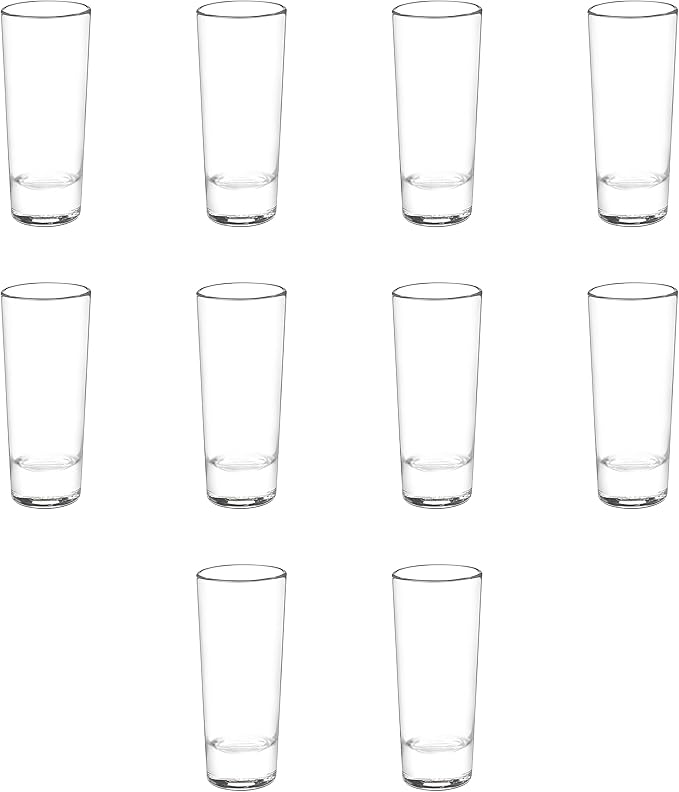 DISCOUNT PROMOS Cordial Shooter Shot Glasses 2 oz. Set of 10, Bulk Pack by DISCOUNTPROMOS