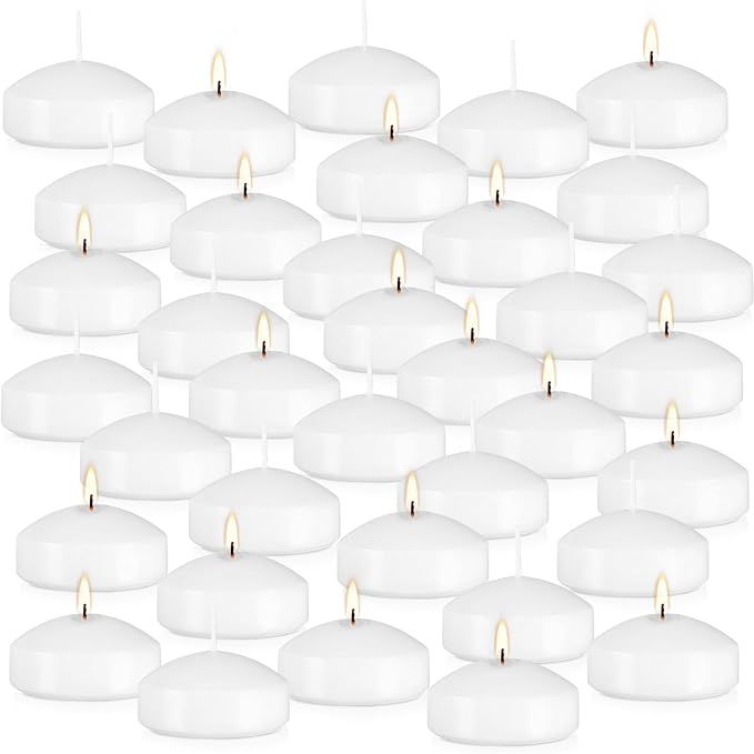 36 Floating Candles, Smoke-Free and odorless, Burning continuously by CAKETYCG