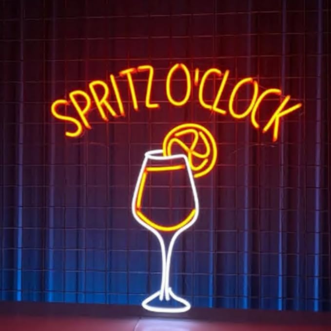 Spritz O'clock Neon Sign, Bar Pub Neon Sign, Custom Neon Sign, Spritz Cocktail - Image 3