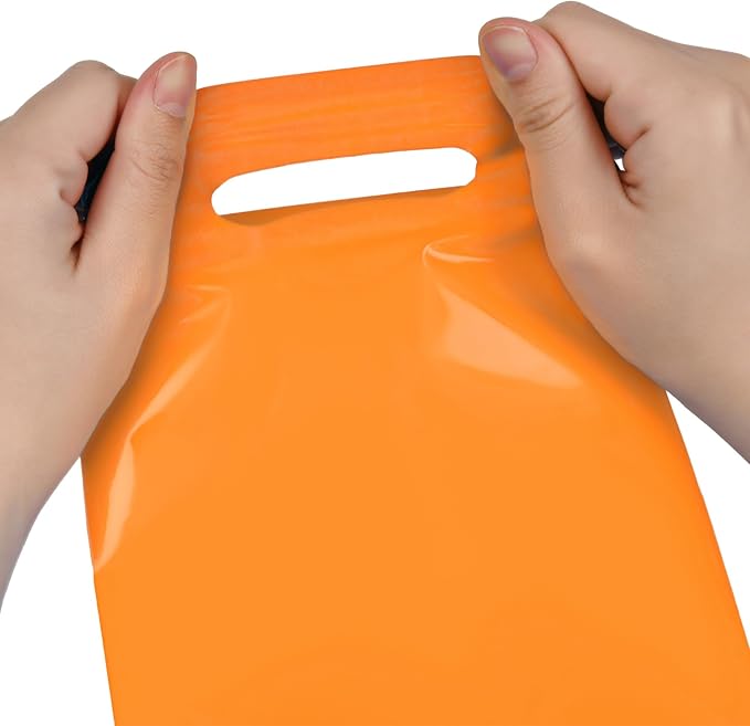 Orange 100 PCS Small Gift Bags, Treat Retail Pouches - Image 5