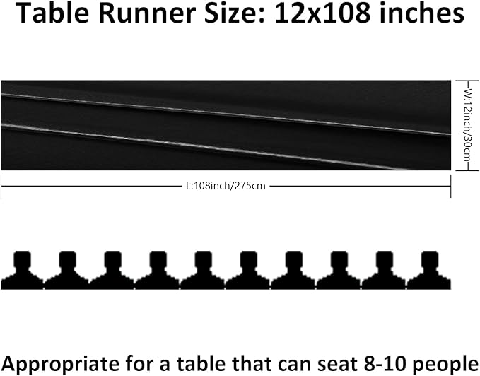 6Pack Table Runner 12 x 108 Inches Satin Silk Table Runner - Image 2