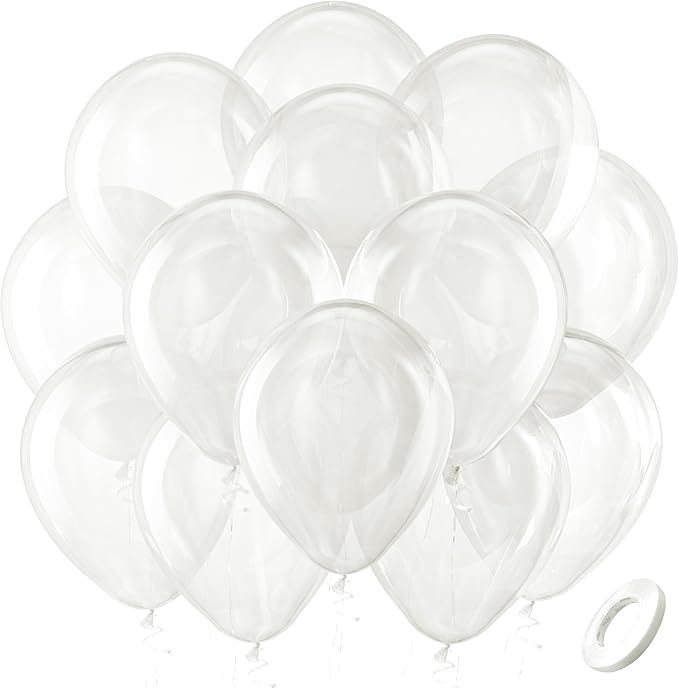 Bezente Clear Balloons Latex Party Balloons by Bezente