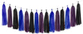Dark Blue Dark Purple and Black Tassel Garland Banner Paper Tassels by Aimto