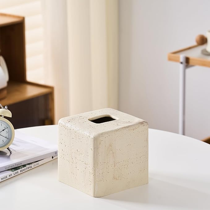 Natural Travertine Textures Tissue Box Cover Square - Image 8