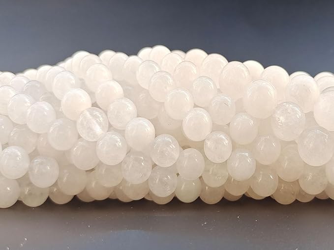 Stone Beads 10mm 60pcs White Jade Beads Round Loose Gemstones Beads - Image 3
