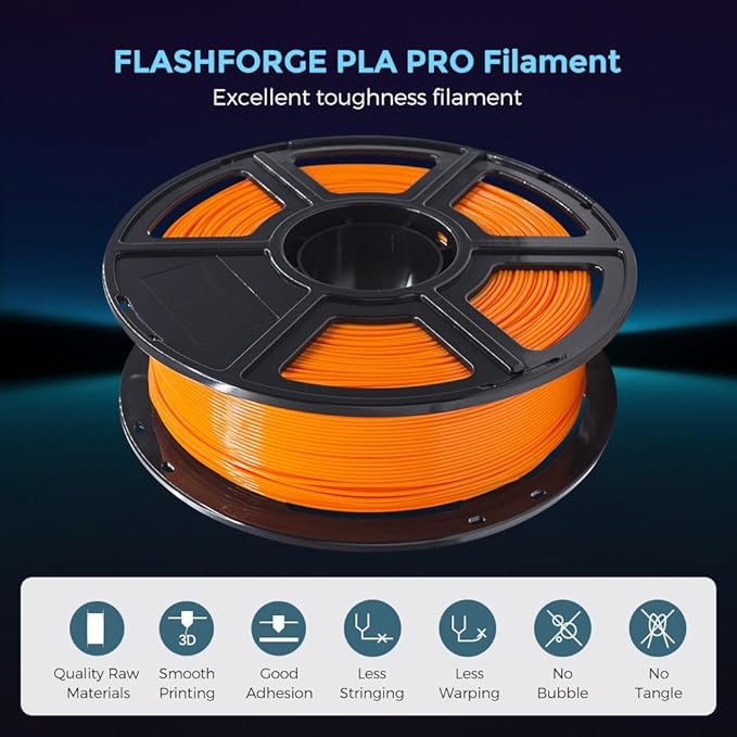 FLASHFORGE 3D Printer Filament, PLA PRO Filament 1.75mm, 1KG Spool, Dimensional - Image 2