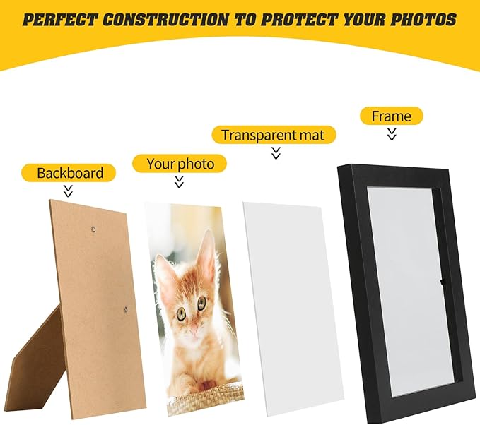 Set of 60 Picture Frame Bulk Photo Frames Wall Mounting Simple Photo Frames - Image 4