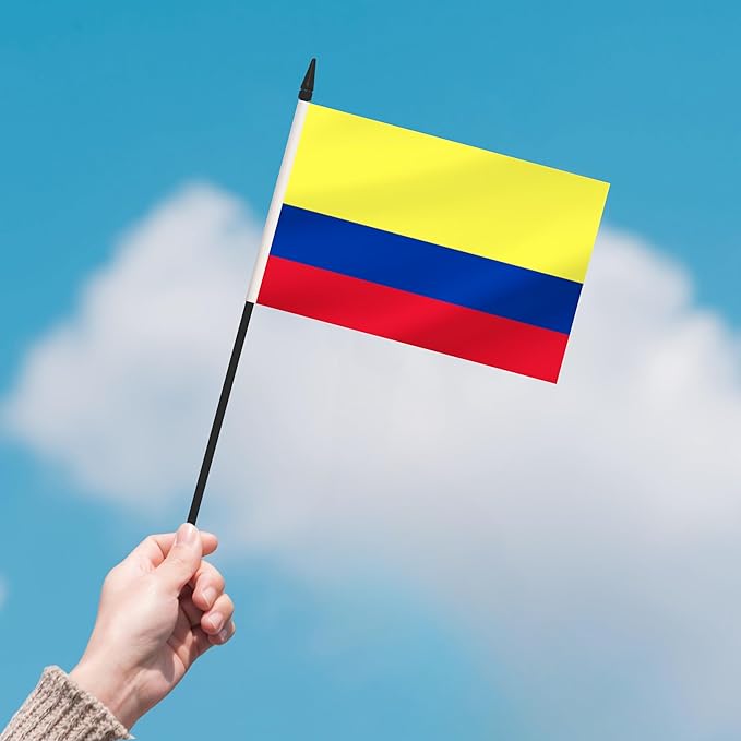 2 Pack Colombia Desk Flag Set, Colombian Desktop Small Miniature Table Office - Image 7