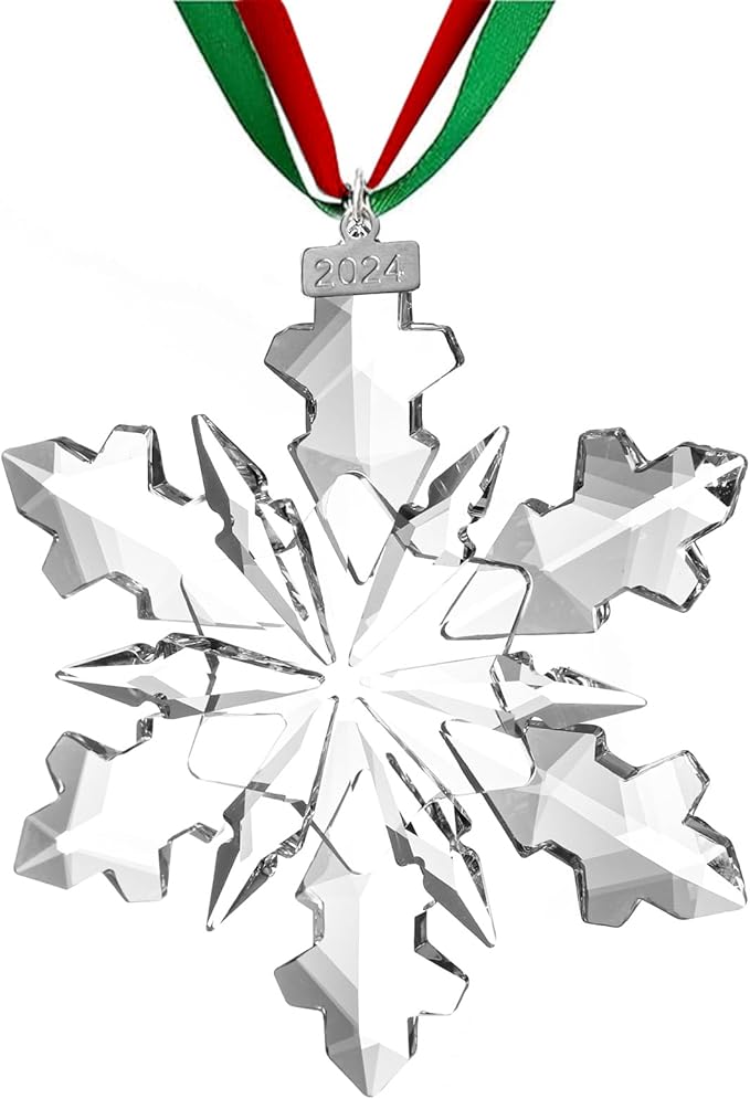 2024 Annual Edition Crystal Snowflake Ornament Christmas Ornament Home Decor by Maxistal