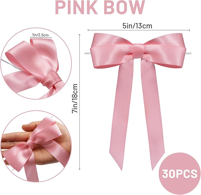 Pink Bows for Gift Wrapping - Image 2