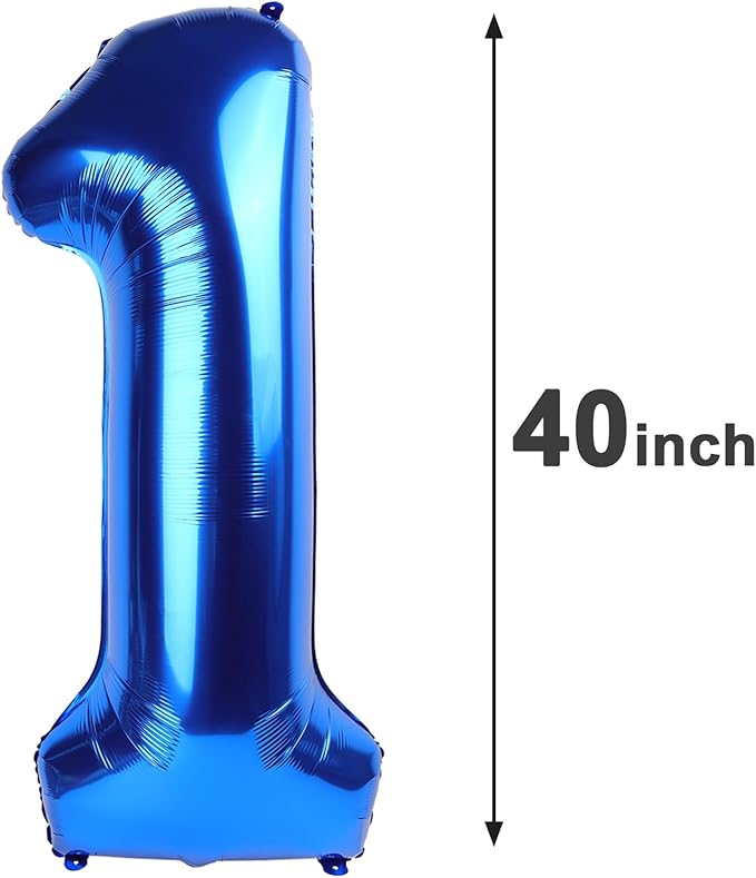 Large Navy Blue 13 Number Balloon 40 Inch, 13 Wednesday Birthday Balloons - Image 2