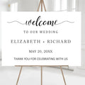Personalized Wedding Welcome Sign Template, Editable Printable Minimalist Design by Unknown