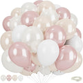 Double Stuffed Pearl White and Pink Balloons by Togvu