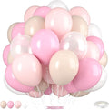 Light Pink Balloons, 12 Inch Pastel Macaron Pink and White Sand Nude Beige by Saxuxu