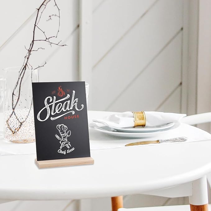 Small Chalkboard Signs, Double Side 6 x 9 Inch Wooden Tabletop Chalkboard Sign - Image 5