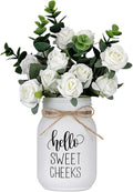XunYee Farmhouse Bathroom Decor Hello Sweet Cheeks Sign Mason Jar by XunYee