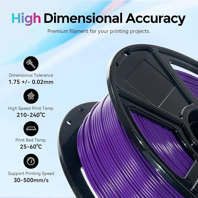 FLASHFORGE Rapid PLA Filament 1.75mm, High Flow Speedy 3D Printer Filament - Image 5