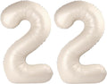 40 Inch Big Cream White Number 22 Balloon Birthday Decoration, Numbers 22 by Upgesy