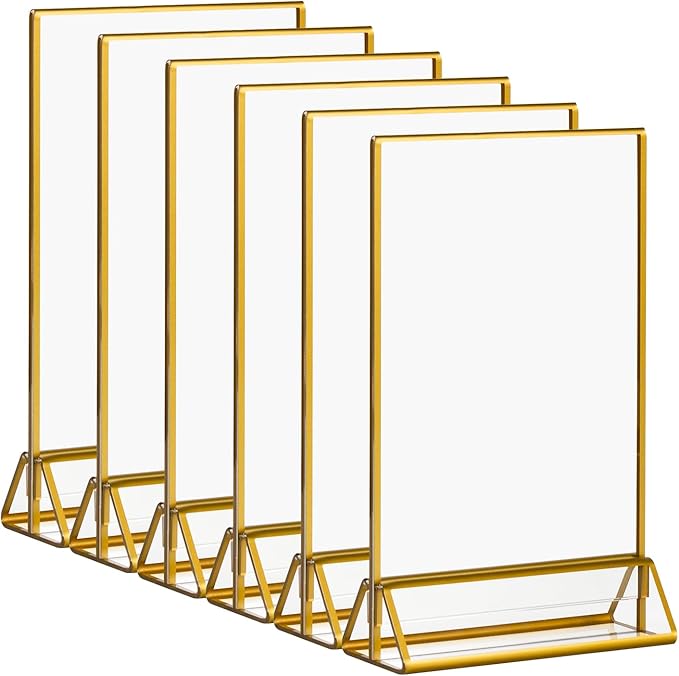 6 Pack Acrylic Sign Holder by CECOLIC