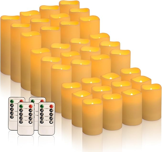 36 Pack Waterproof Flameless LED Candles - Image 3