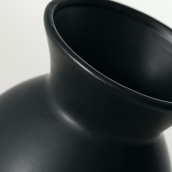 Sullivans Ceramic Black Matte Vase, Modern Home Decor, 8.25 inches, Living Room - Image 5