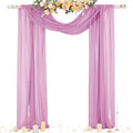 Socomi Purple Sheer Wedding Arch Draping Fabric 29" x 20Ft 2 Panels Outdoor by Socomi