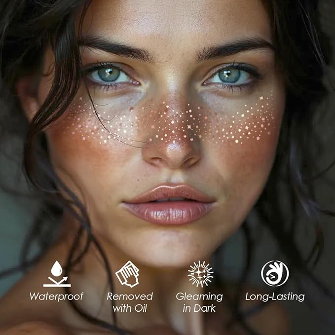 Glitter Freckles Face Tattoo - Image 3