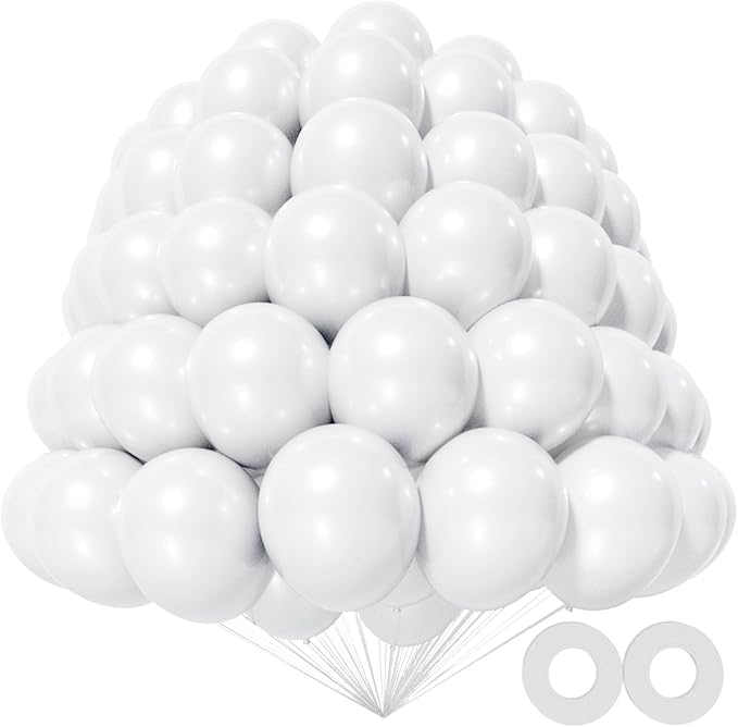 KAWKALSH 200pcs White Balloons 5 Inch, Small Mini Latex Balloons by %E7%AB%8B%E5%8D%B3%E8%B4%AD%E4%B9%B0