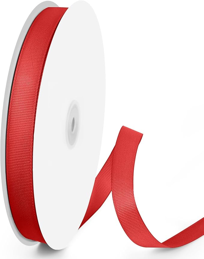 100 Yards 5/8 inch Grosgrain Ribbon, Solid Color Fabric Ribbon Perfect by VISPAD