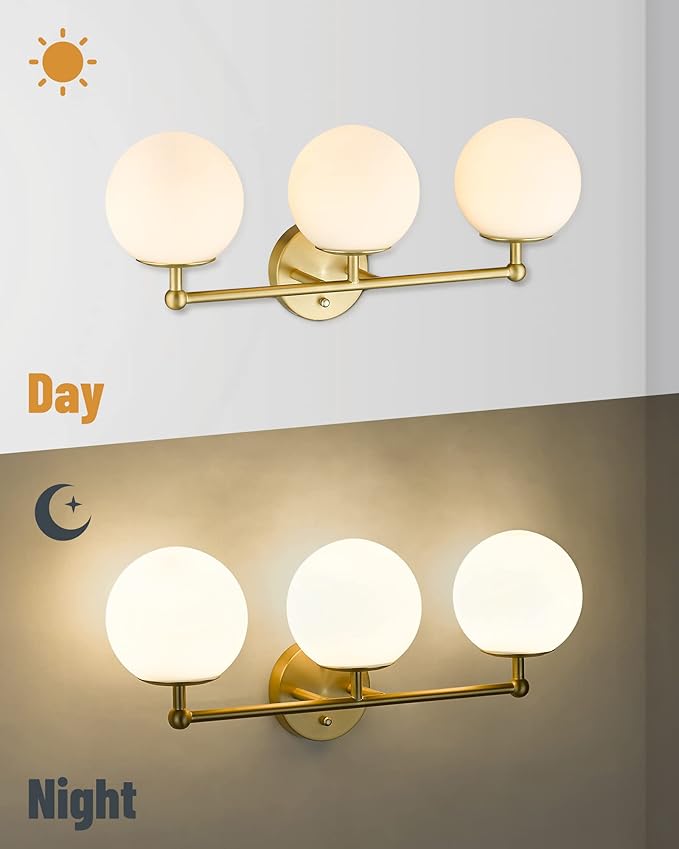 Gold Vanity Light for Bathroom, Modern Bathroom Light Fixtures Over Mirror - Image 4