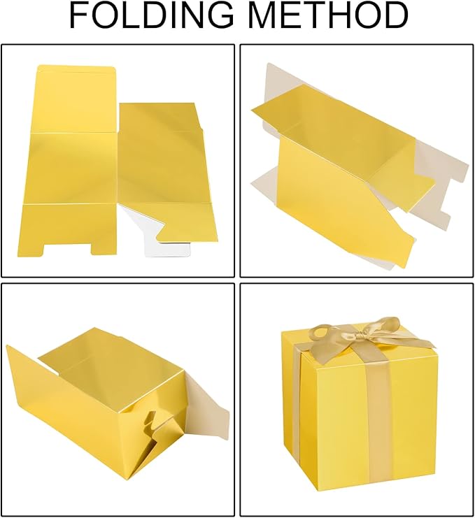 COTOPHER Small Gift Boxes 25 Pack 5x5x5 inches Gold Gift Boxes - Image 6