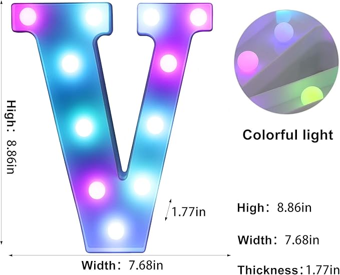 Foaky Colorful LED Letter Lights - Image 7
