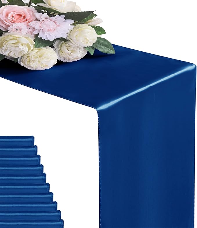 6Pack Table Runner 12 x 108 Inches Satin Silk Table Runner by flohar