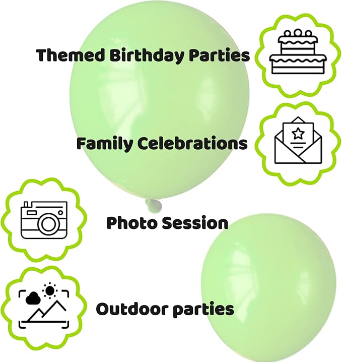 110pcs Green Balloon 12 inch - Image 3
