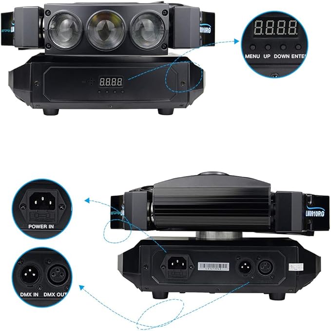 BETOPPER Moving Head Stage Lights, 9x10W RGBW 4-in-1 LED Party DJ Lighting - Image 4