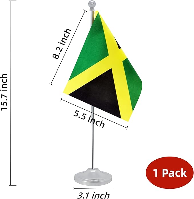 Jamaica Desk Flag, Jamaican Table Office Flag - Image 2